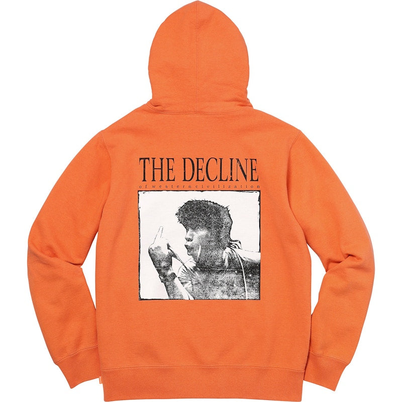Supreme Decline Hooded Sweatshirt Bright Orange