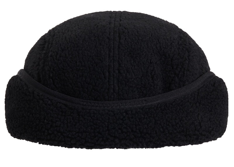 Supreme Deep Pile Earflap Camp Cap Black