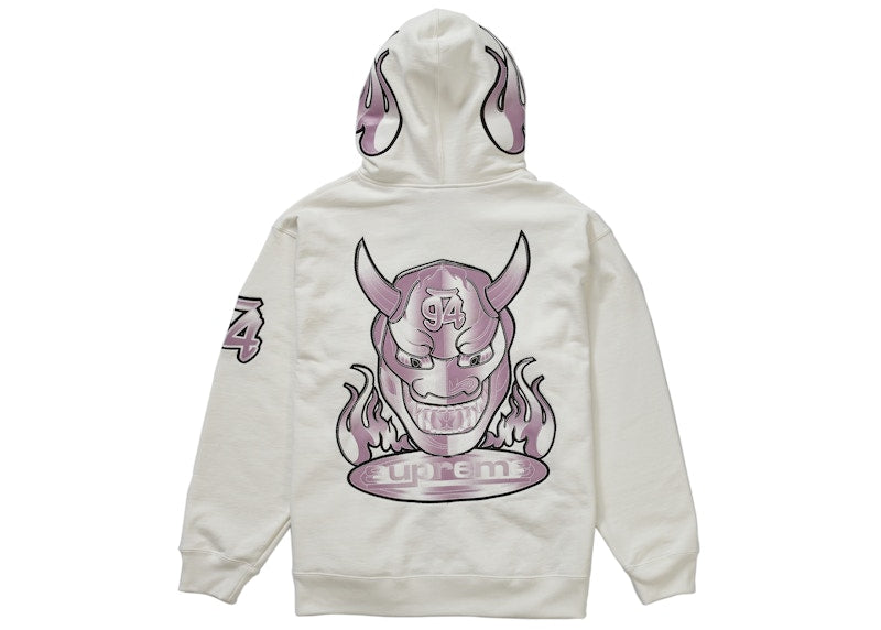 Supreme Demon Zip Up Hooded Sweatshirt White