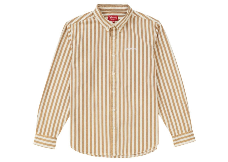 Supreme Denim Shirt Tan Stripe