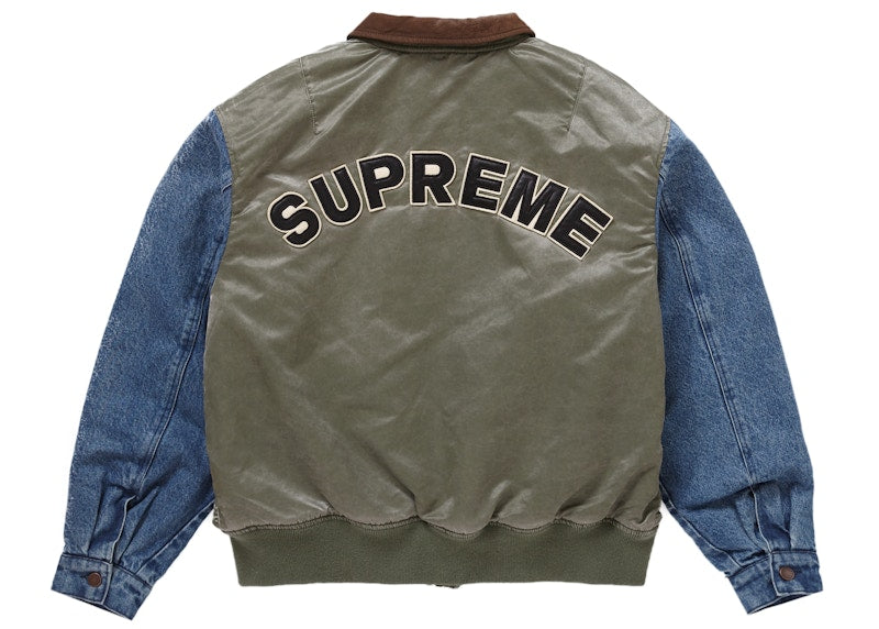 Supreme Denim Sleeve MA-1 Olive