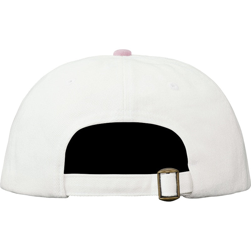 Supreme Denim Suede Compact Logo 6-Panel White