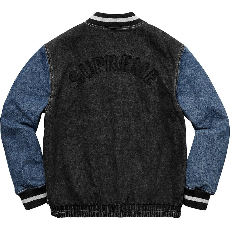 Supreme Denim Varsity Jacket Black