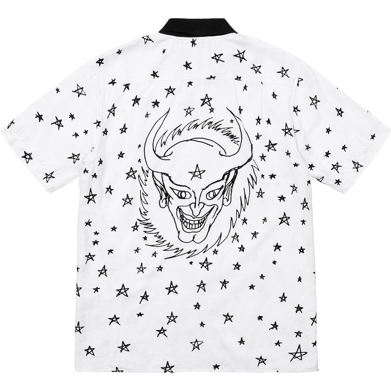 Supreme Devil Rayon Shirt White