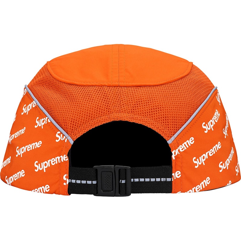 Supreme Diagonal Logo Side Panel Camp Cap Orange