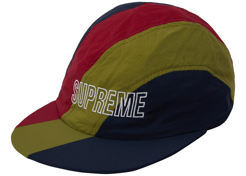 Supreme Diagonal Stripe Nylon Hat Navy