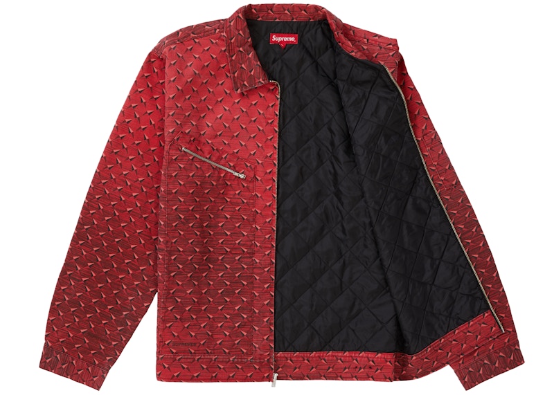 Supreme Diamond Plate Work Jacket Red