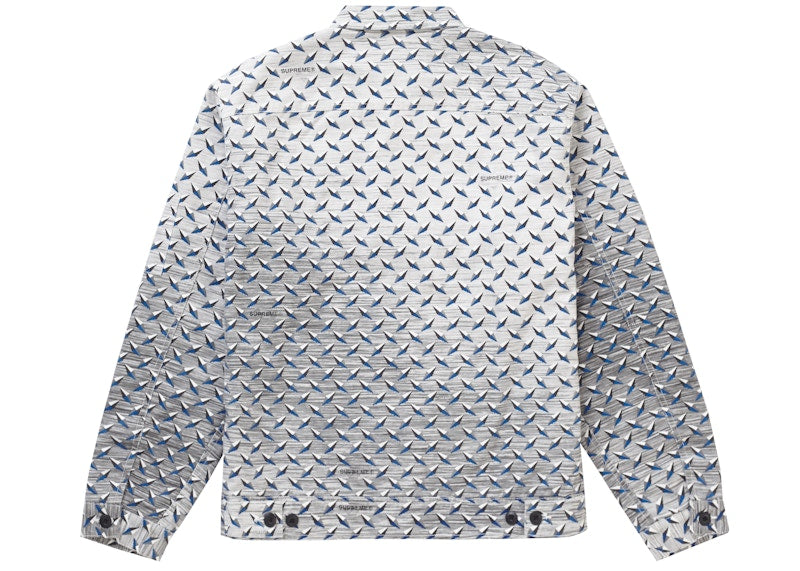 Supreme Diamond Plate Work Jacket White