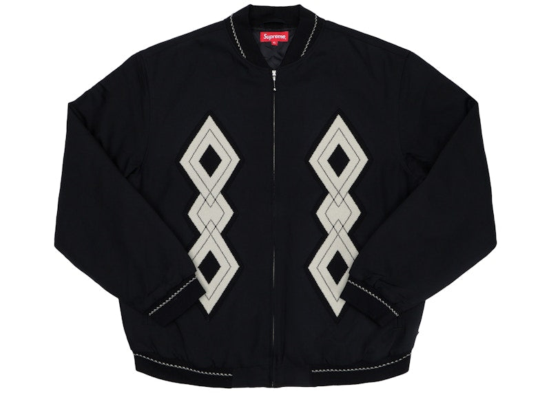 Supreme Diamond Rayon Bomber Black