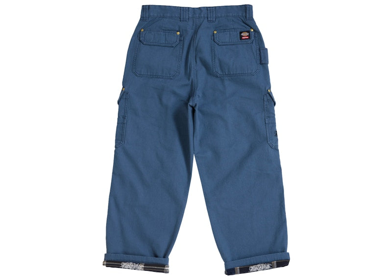 Supreme Dickies Flannel Lined Cargo Pant Blue