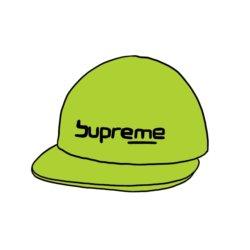 Supreme Digital Logo 6-Panel Lime