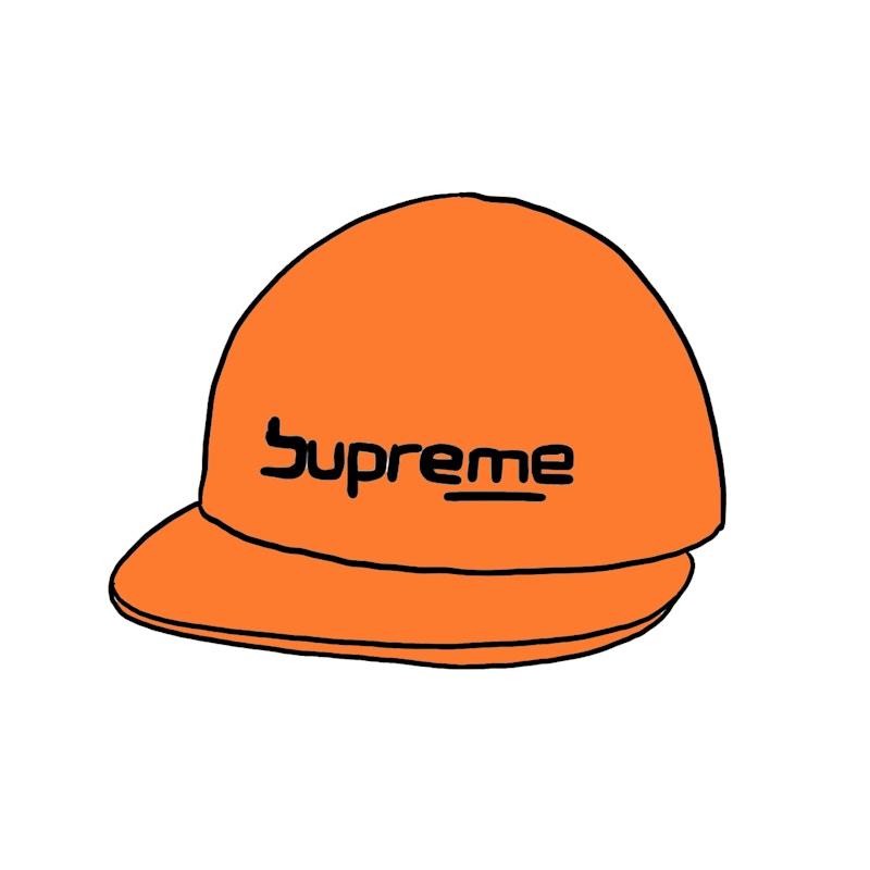 Supreme Digital Logo 6-Panel Orange