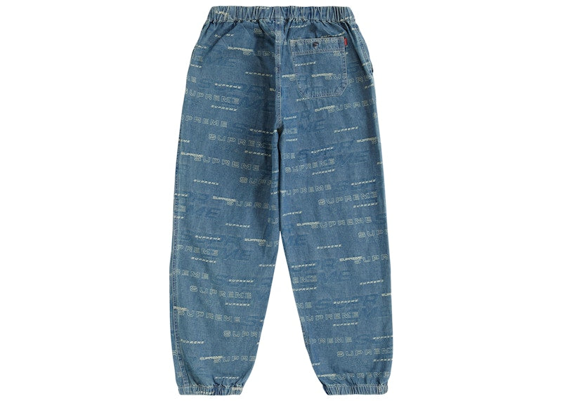 Supreme Dimensions Logo Denim Skate Pant Blue