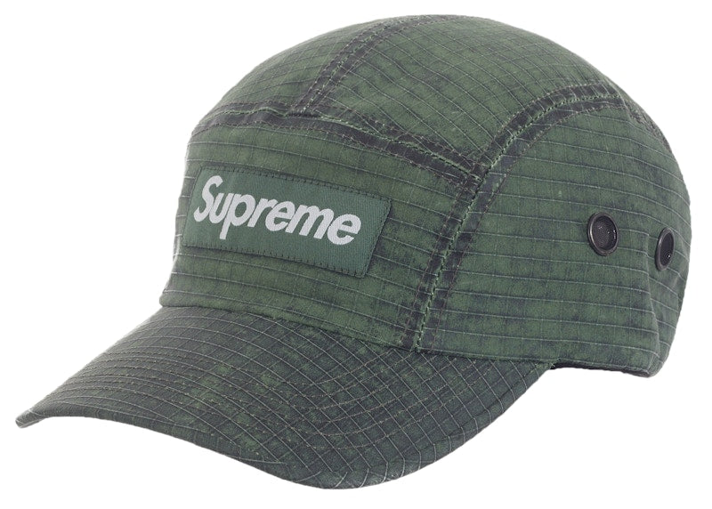 Supreme Distressed Ripstop Camp Cap Green