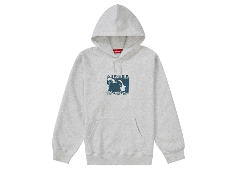 Supreme Dog Eat Dog Hooded Sweatshirt Ash Grey