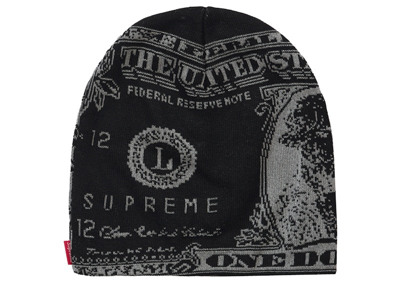 Supreme Dollar Beanie Black