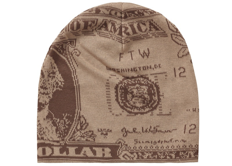 Supreme Dollar Beanie Tan