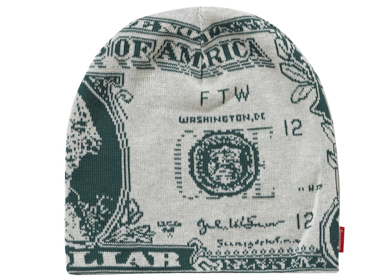 Supreme Dollar Beanie White