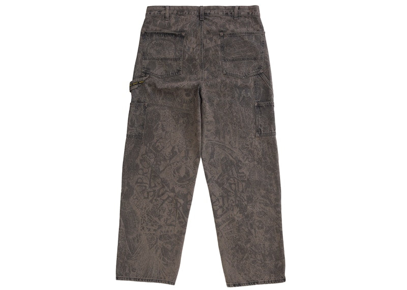 Supreme Double Knee Painter Pant (FW24) Washed Black