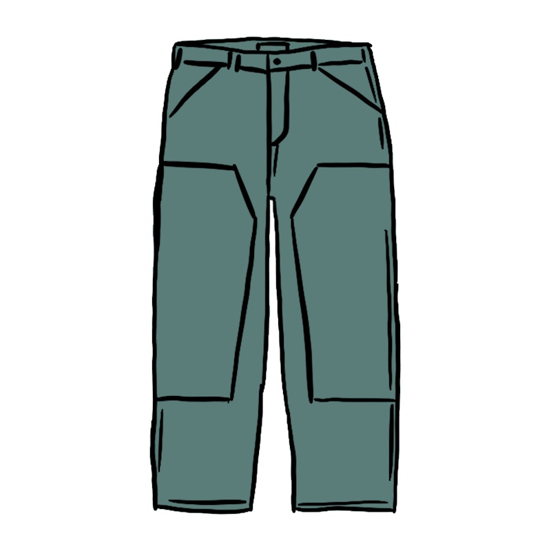 Supreme Double Knee Painter Pant Work Green
