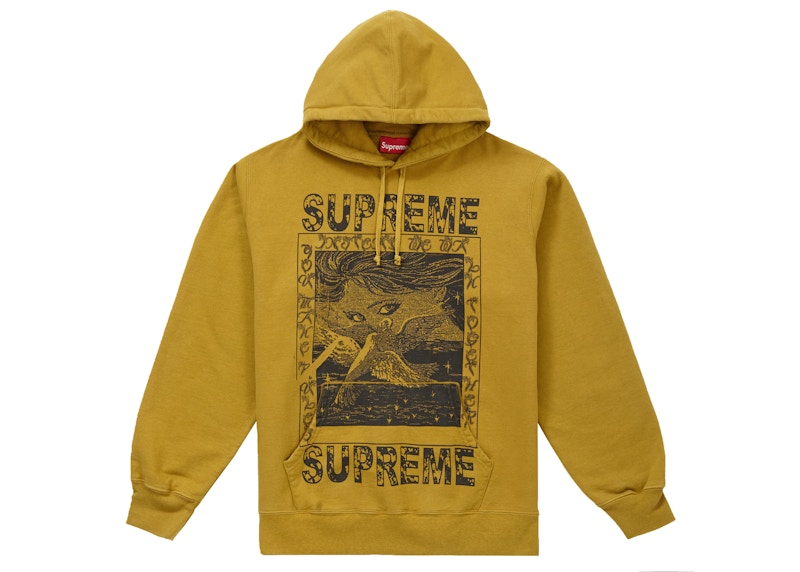Supreme Doves Hooded Sweatshirt Dark Mustard