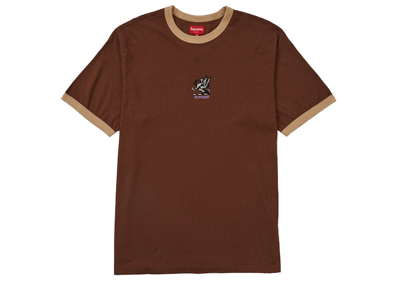 Supreme Dragon Ringer Tee Brown