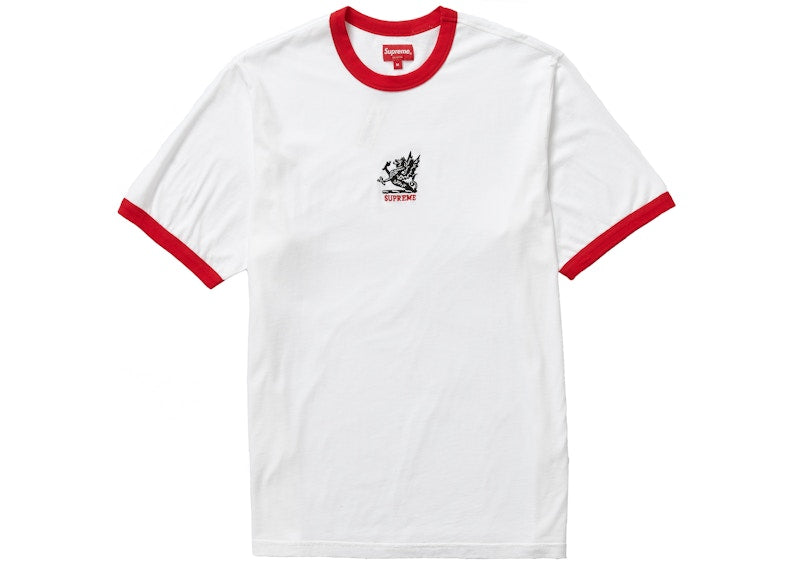 Supreme Dragon Ringer Tee White
