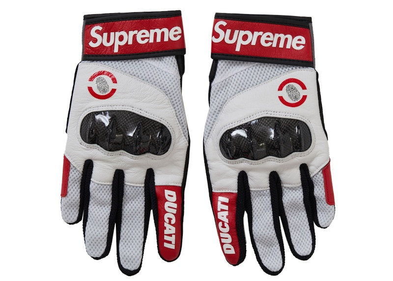 Supreme Ducati C1 Leather Gloves Red
