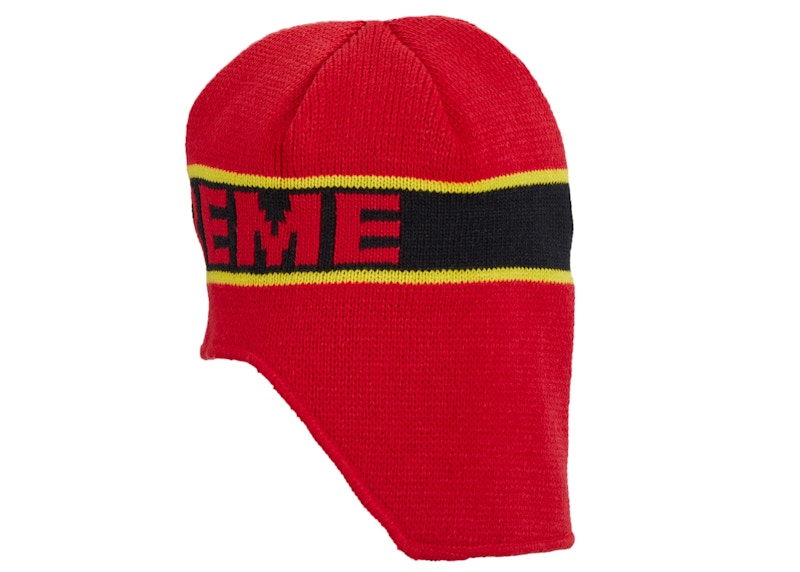 Supreme Earflap Beanie Red