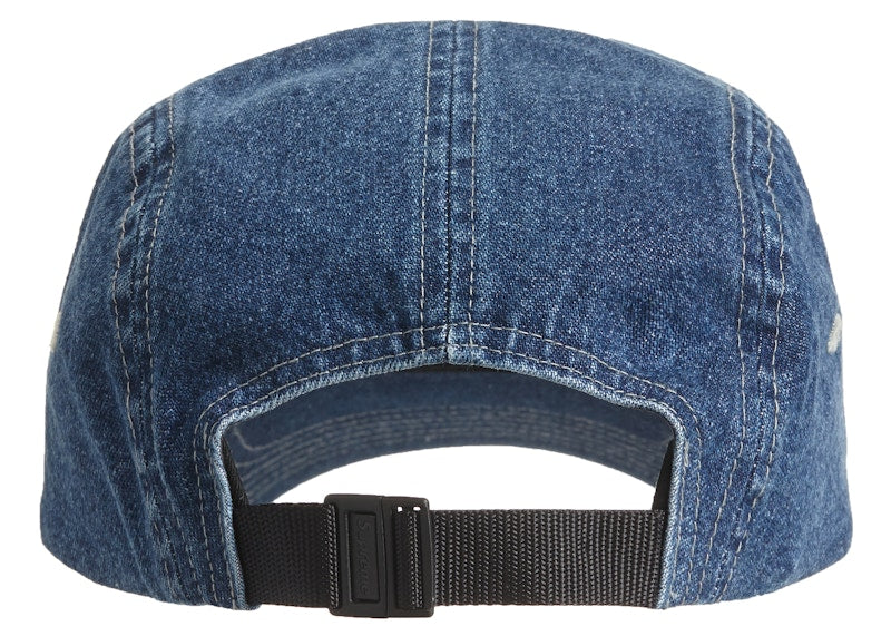 Supreme Embossed Denim Camp Cap Blue