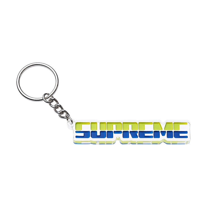 Supreme Embossed Keychain Bright Green
