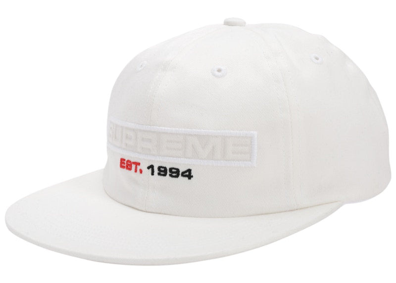 Supreme Embossed Logo 6-Panel White