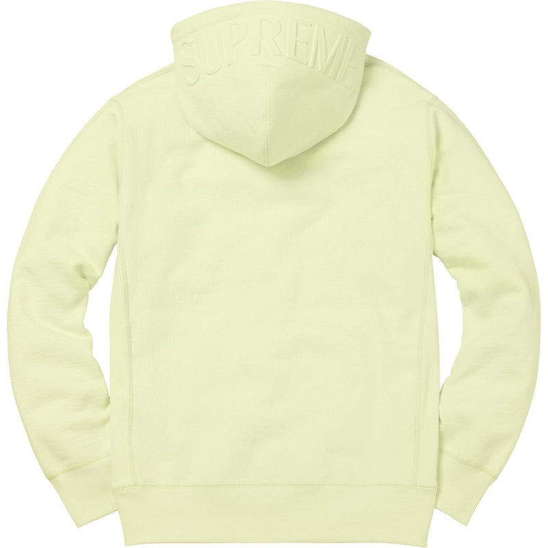 Supreme Embossed Logo Hooded Sweatshirt Pale Lime