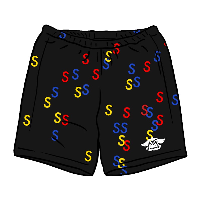 Supreme Embroidered S Sweatshort Black