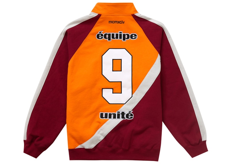 Supreme Equipé Half Zip Sweatshirt Dark Orange