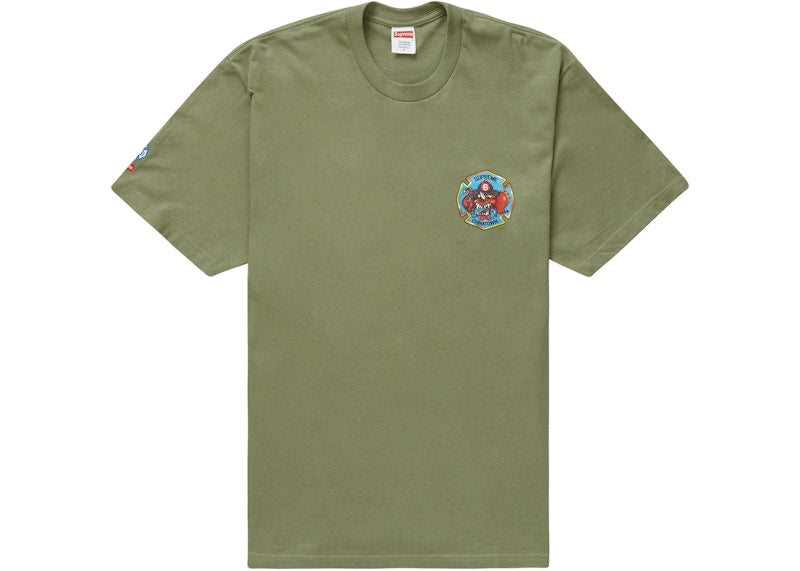 Supreme FDNY Engine 9 Tee Light Olive