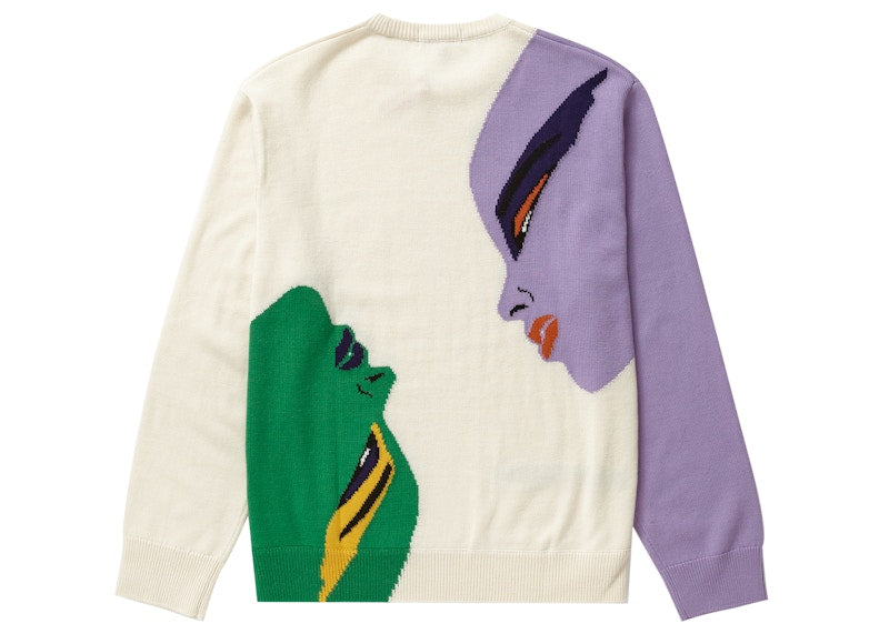 Supreme Faces Sweater Cream