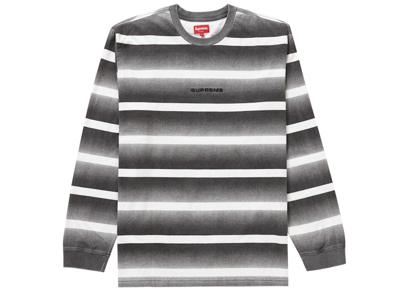 Supreme Fade Stripe L/S Top Black