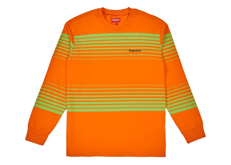 Supreme Fade Stripe L/S Top Orange