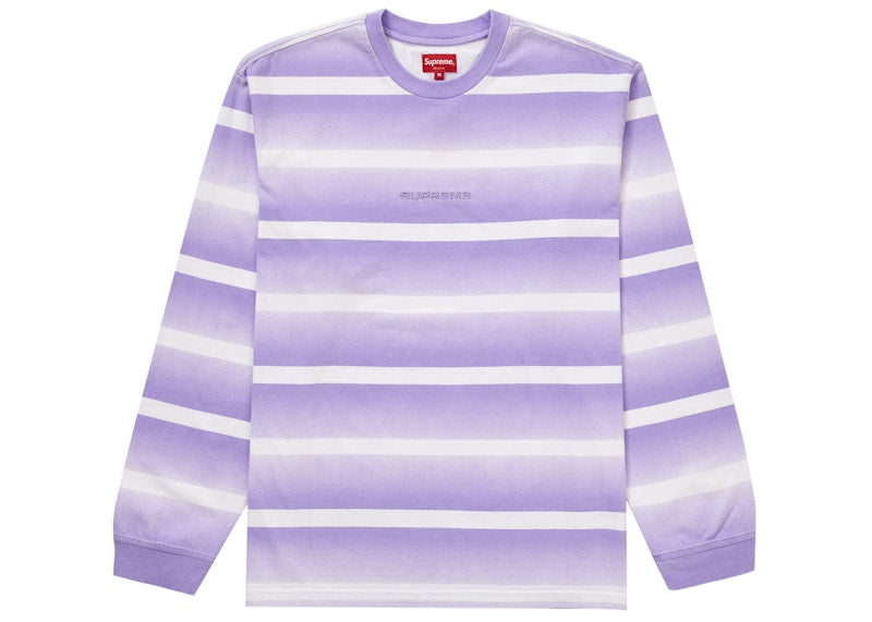 Supreme Fade Stripe L/S Top Purple