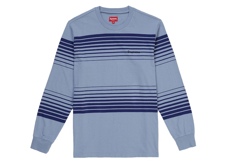 Supreme Fade Stripe L/S Top Slate