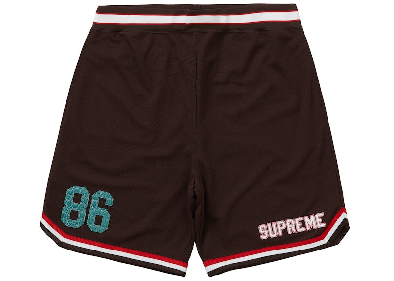 Supreme Faux Croc Basketball Short Brown
