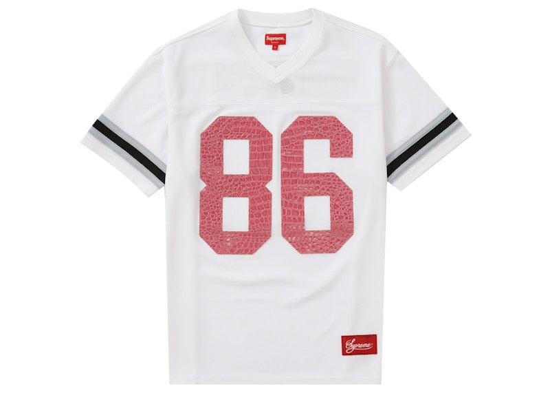 Supreme Faux Croc Football Jersey White