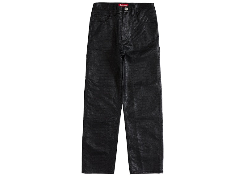 Supreme Faux Croc Painter Pant Black