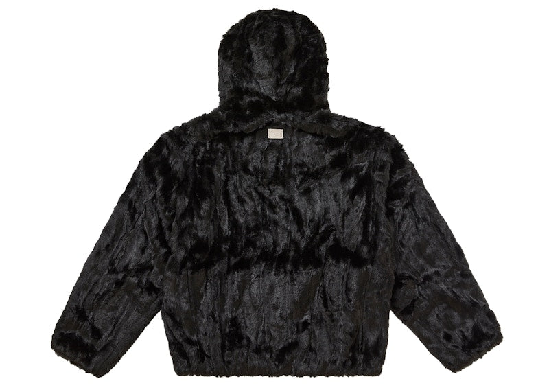 Supreme Faux Fur Hooded Jacket Black