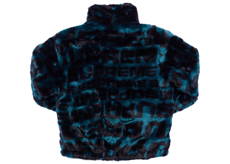 Supreme Faux Fur Repeater Bomber Dark Teal