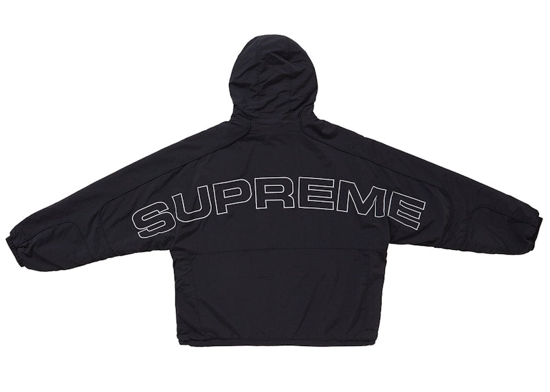 Supreme Faux Fur Reversible Hooded Track Jacket Black