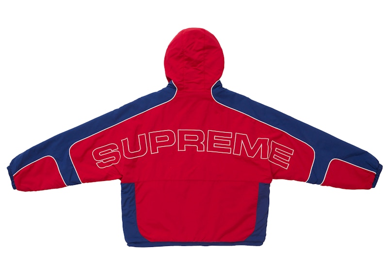 Supreme Faux Fur Reversible Hooded Track Jacket Red