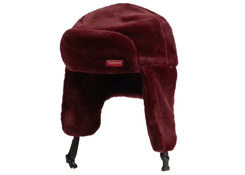 Supreme Faux Fur Ushanka Hat Burgundy