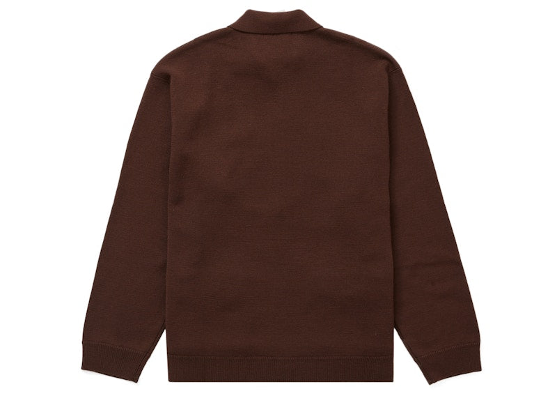 Supreme Faux Fur Zip Up Cardigan Brown